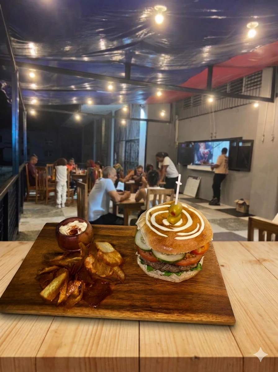 Hamburguesa's foto | El Lago de Olí Bar Cafetería |  BizneCubano