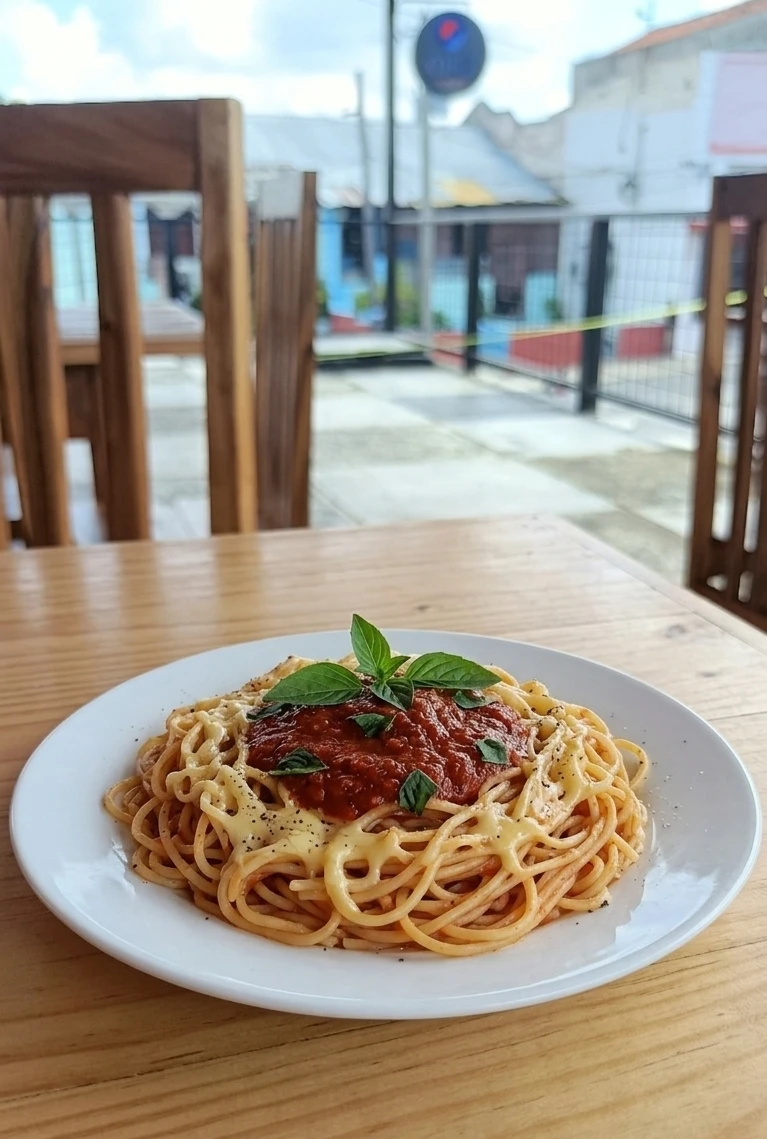 Spaghetti con Q.Gouda's foto | El Lago de Olí Bar Cafetería |  BizneCubano